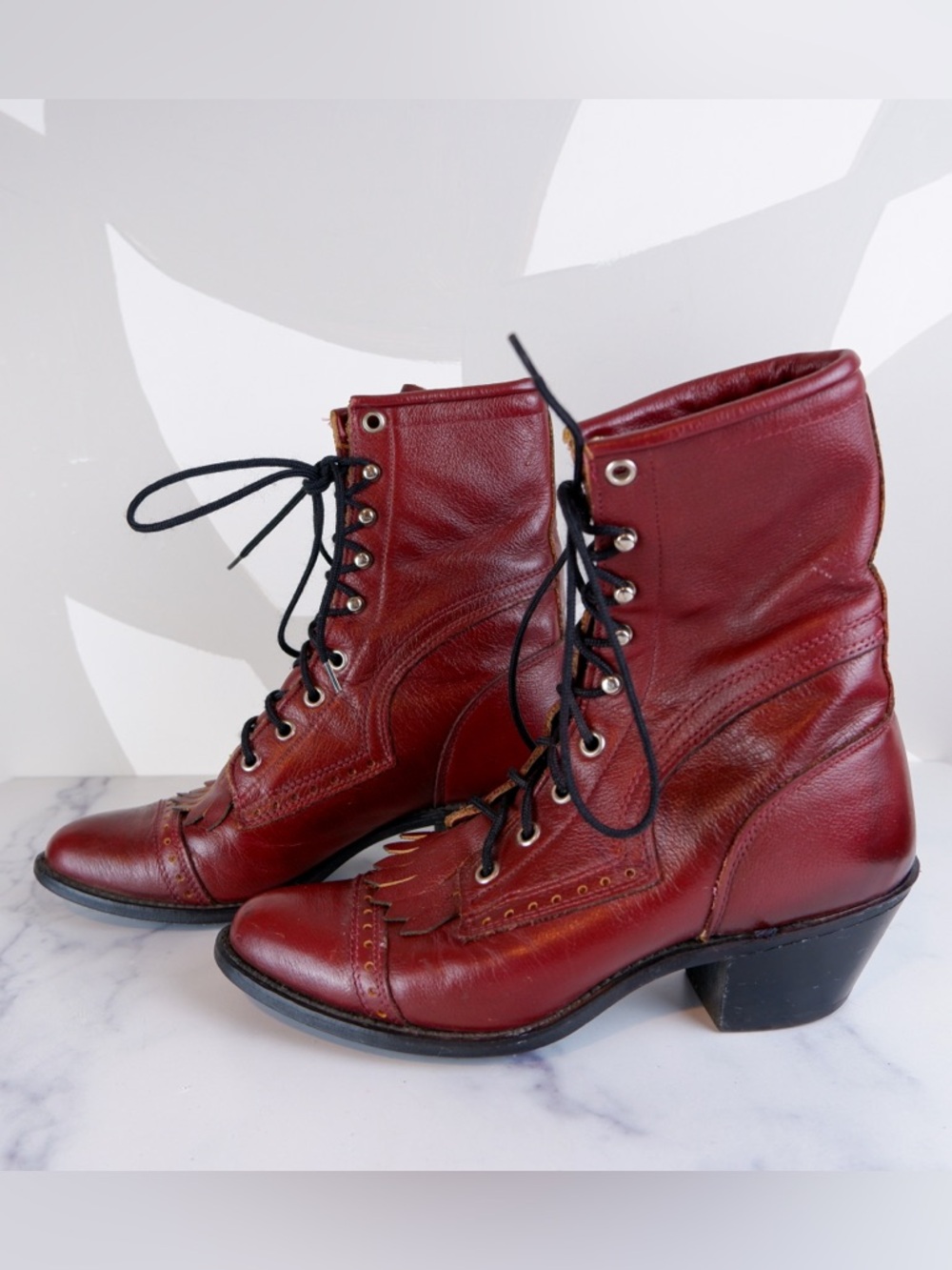 Vintage Capezio Red Roper Leather Western Boots | 7